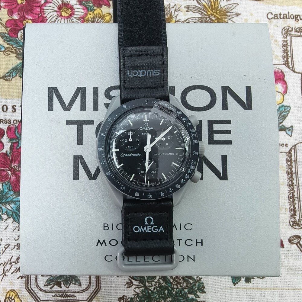 👑POSH NWT Swatch X Omega Bioceramic Moonswatch Mission To Moon Watch